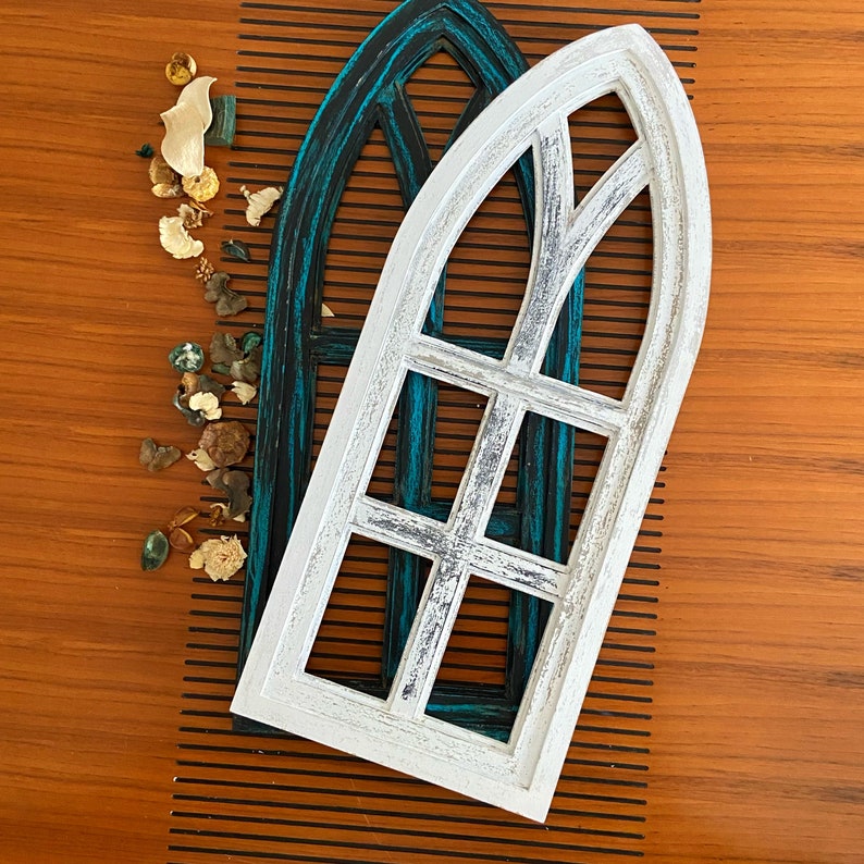 Farmhouse Window Frames. Distressed Church Windows, Farmhouse Decorfaux