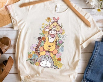 The Pooh Shirt, Retro Winnie The Pooh And Friends Shirt, Winnie The Pooh Shirt, Pooh Bear Two Side Shirt, Classic Pooh and CO Unisex T-Shirt