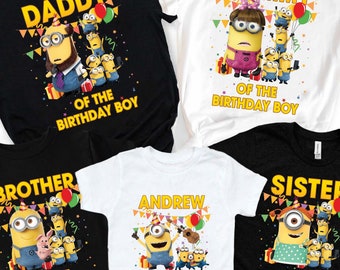 Popular Cartoon Funny Character Shirts,Minions Squad Family Birthday,Costume Group Shirts,Mothers Day Fathers Day Gift, Animation Lover Gift