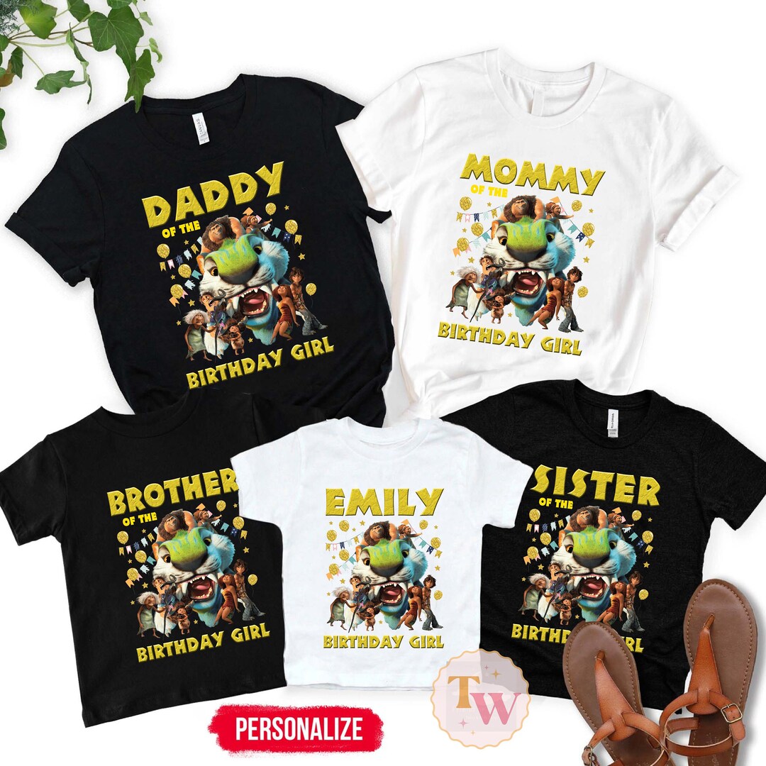 The Croods Movie Birthday Shirt, Croods Cavemen Birthday Party
