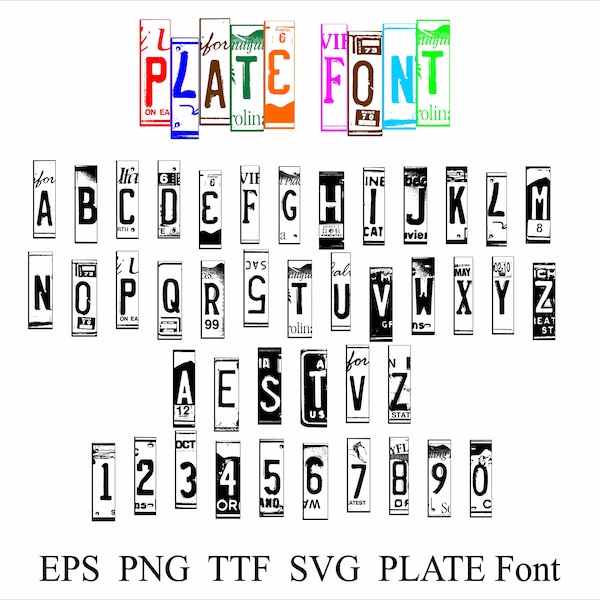 License Plate Letters - Etsy