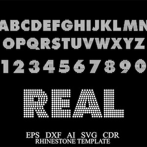Rhinestone Font Template Rhinestone Font SS10 Rhinestone College Alphabet Pattern Rhinestone Font Design Rhinestone Letters Template