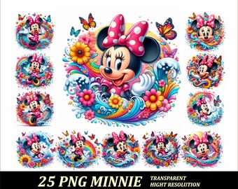 Bundle 25 PNG Minnie Design Png Transparent Png Minnie Clipart Png Party Minnie Design Png High Resolution Minnie Tshirt design Clipart file