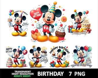 7 PNG Mickey Birthday Design Png Transparent High Resolution Png Mickey Clipart Birthday Party Mouse Design Png Birthday T-Shirt Png