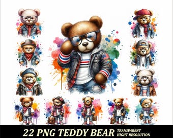 Teddy Bear Png Clipart Design, High Quality Transparent Png Sublimation Street Style PNG Urban Design 22 Designs