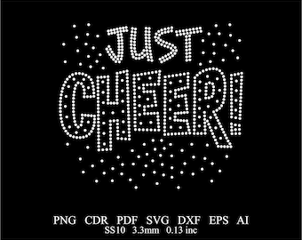 Cheer Template Rhinestone Template Digital Download, Cheer Design ...