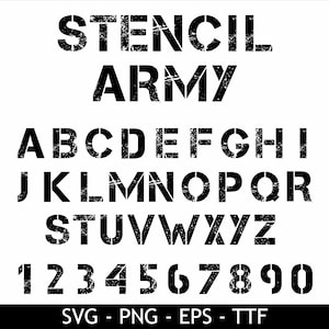 Army Stencil Font svg Army font Stencil Font Stencil Letters svg png Navy Font Stencil Alphabet Capture Font Military Font Svg Ttf