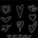 Rhinestone Heart Template Rhinestone 8 Piece SS10 Hearts Design ...