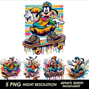 Goofy 5 Png Bundle Design High Quality Sublimation Printing Goofy Clipart PNG Goofy Birthday Tshirt Png Goofy T-shirt png Digital Download