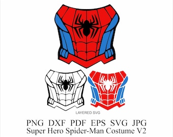 Super Hero Spider Costume Svg Hero Spiderverse Kids Shirt Costume Svg Png Eps Super Hero Spider Costume dxf pdf Digital file Download-V2