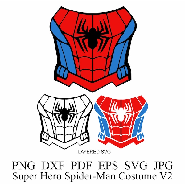 Super Hero Spider Costume Svg Hero Spiderverse Kids Shirt Costume Svg Png Eps Super Hero Spider Costume dxf pdf Digital file Download-V2