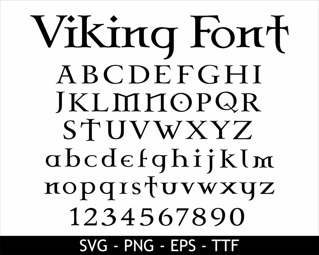 Viking Font Svg Viking Alphabet Svg Norse Viking Font Celtic Font Svg