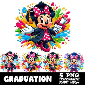 5 PNG Minnie Graduation Design Png Transparent Png Mouse Graduation Design Senior Minnie Clipart Png Minnie graduating High Resolution PNG