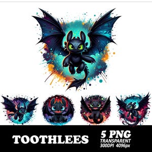 5 PNG Toothless Png Design Night Fury Digital Download High Quality Resolution Png Sublimation Mug Tumpler Streetwear T-shirt Png Design