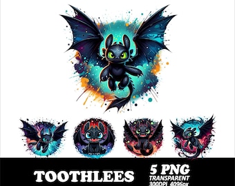 5 PNG Toothless Png Design Night Fury Digital Download High Quality Resolution Png Sublimation Mug Tumpler Streetwear T-shirt Png Design