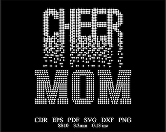 Rhinestone Mom Template Svg Rhinestone Cheer Mom Design Svg Dxf Eps SS10 Cheer Mom Rhinestone Template Rhinestone Cheer Mom Svg