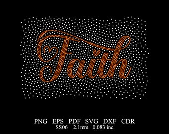 Rhinestone Faith Template Svg Rhinestone Faith Design Svg Png Rhinestone Faith Template Faith SS10 Rhinestone Religious Christian Design