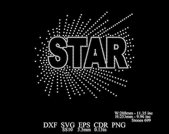 Rhinestone Star Template Svg Rhinestone Star Design Rhinestone Star Svg Png Desing Rhinestone SS10 Star Design Rhinestone Scattered Desing