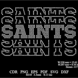 Plantilla de Saints de diamantes de imitación SS10 Diseño de Saints de diamantes de imitación Svg Png Diseño de béisbol de fútbol de diamantes de imitación Patrón de Saints de diamantes de imitación svg