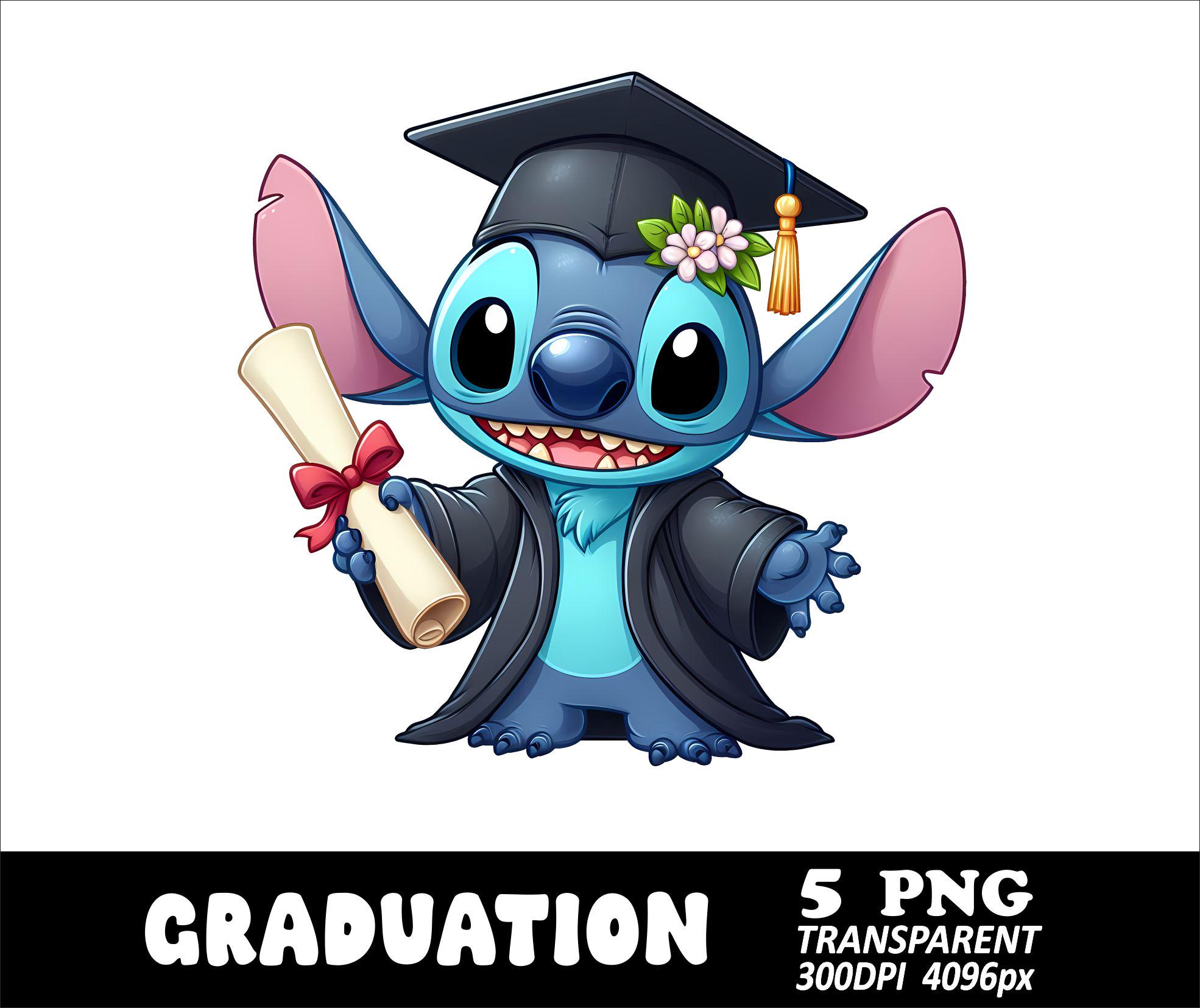 Stitich Graduation 5 PNG Stitch Graduation Design Senior Stitch Png Stitch Graduation ...