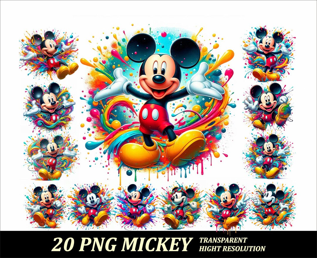 Paquete De 20 PNG De Mickey PNG Con Impresi n De Sublimaci n De Alta paquete-de-20-png-de-mickey-png-con-impresi-n-de-sublimaci-n-de-alta