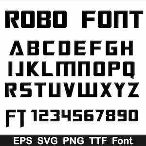 Transform Font Svg Bobot Alphebet Robot Head svg Transform Letters Svg Png Ttf Font Alphabet