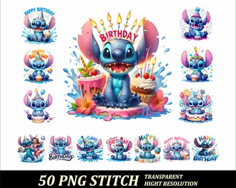 50 PNG Bundle Birthday Stitch Design Png Transparent Png Stitch Clipart Stitch Png Party Stitch Design Png High Resolution