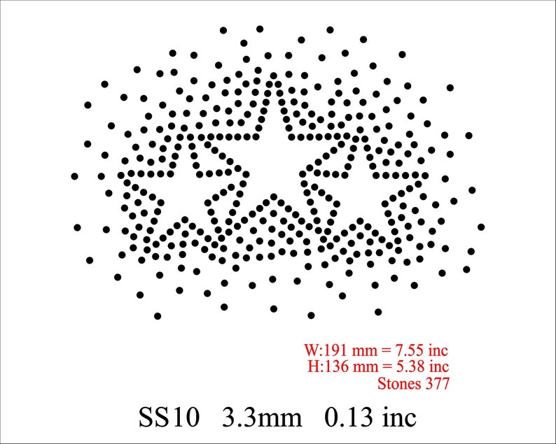 Rhinestone Star Template Rhinestone Tree Star Design Rhinestone Stars ...