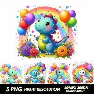5 PNG Baby Dinosour Design Kids T-shirt png Design Baby Dinosaur Clipart Cute Dinosaur Png High Definition printing Baby T-Rex Dinosaur
