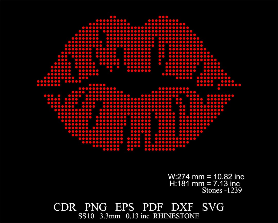 Lip Ripper Design Rhinestone Lip Template Rhinestone SS10 Lip Template Rhinestone Lip ...