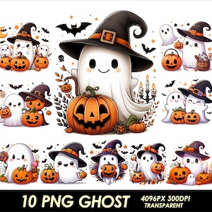 10 PNG Ghost Design Halloween Png Transparent Ghost Clipart Png High Resolution Halloween Pumpkin Png Bougie Ghost Cute Ghost