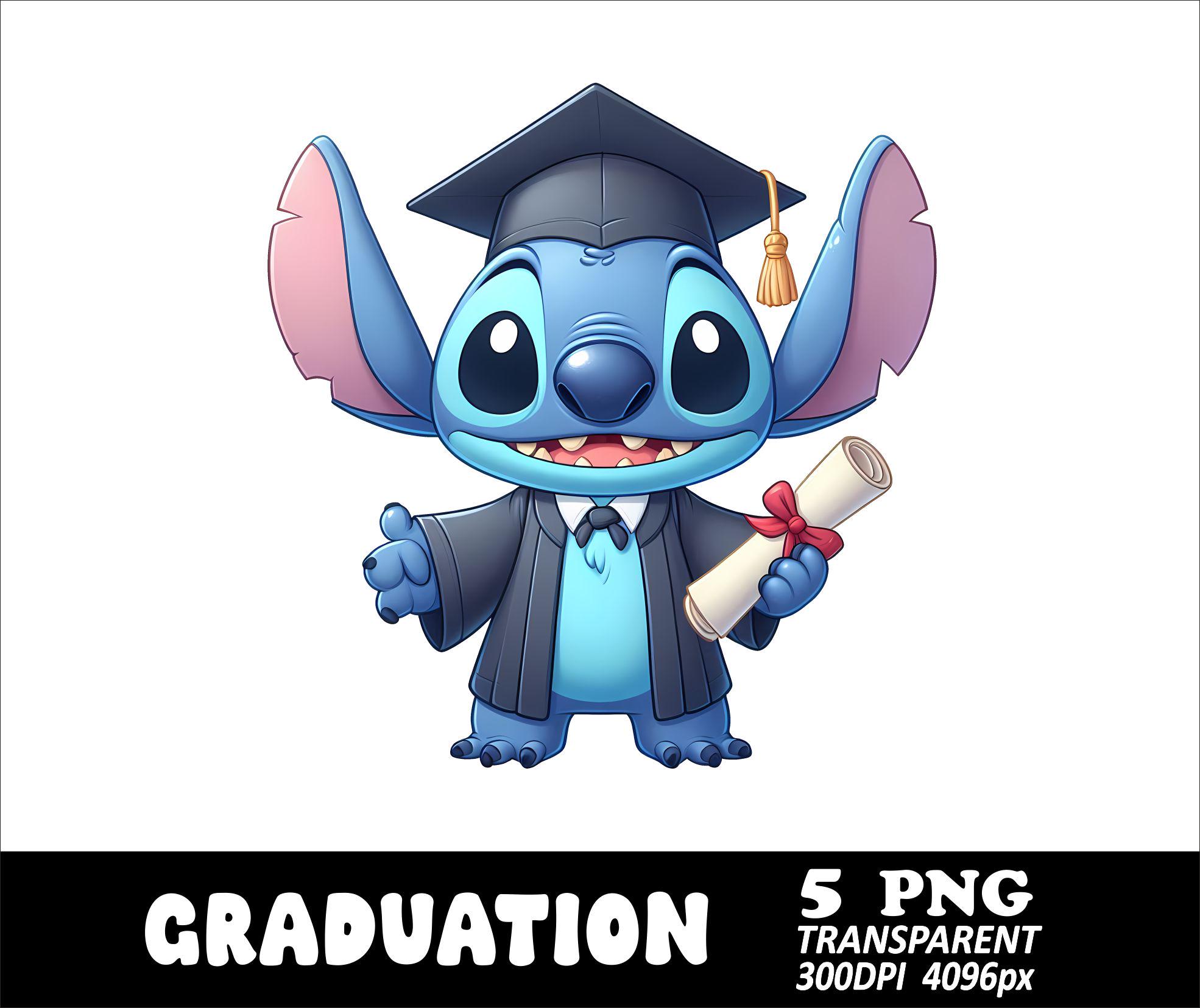 Stitich Graduation 5 PNG Stitch Graduation Design Senior Stitch Png Stitch Graduation ...