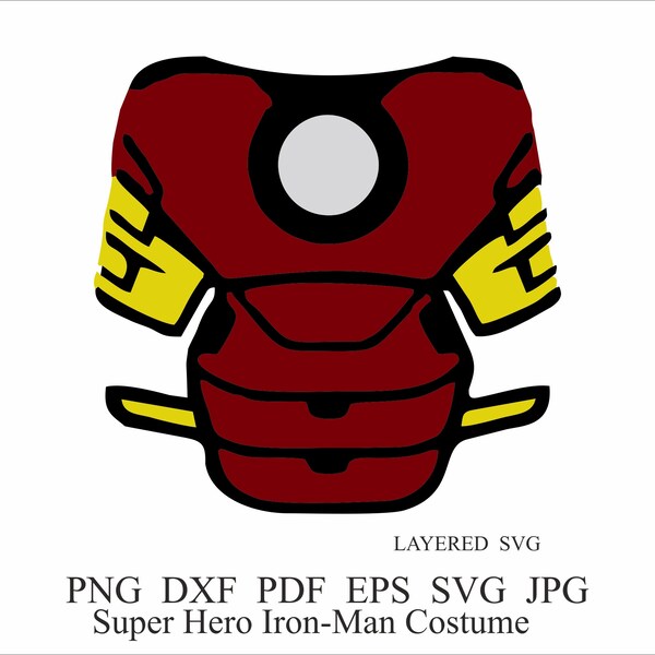 Super Hero Iron-man Costume Shirt Svg Hero Iron-man Costume Png Eps Super Hero Iron-man Svg Digital Download Super Hero Kids Shirt Svg