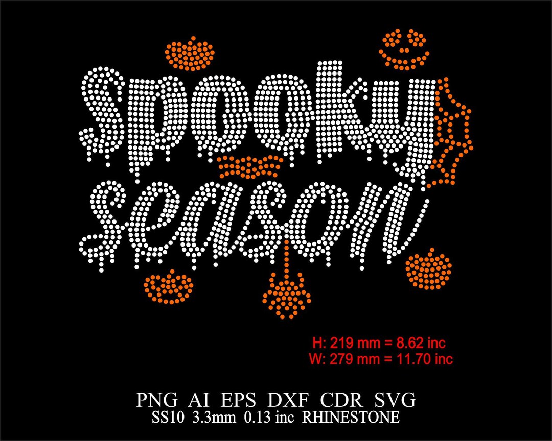 Rhinestone Halloween Template Spoky Rhinestone Spooky Design Rhinestone ...