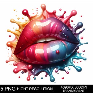5 PNG Lip Design High Quality Transparent Lips Png Sublimation printing Digital Download Lips PNG Dripping Lips Png Design