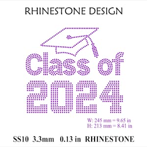 Rhinestone Graduation Class of Template SS10 Svg Rhinestone Class of ...