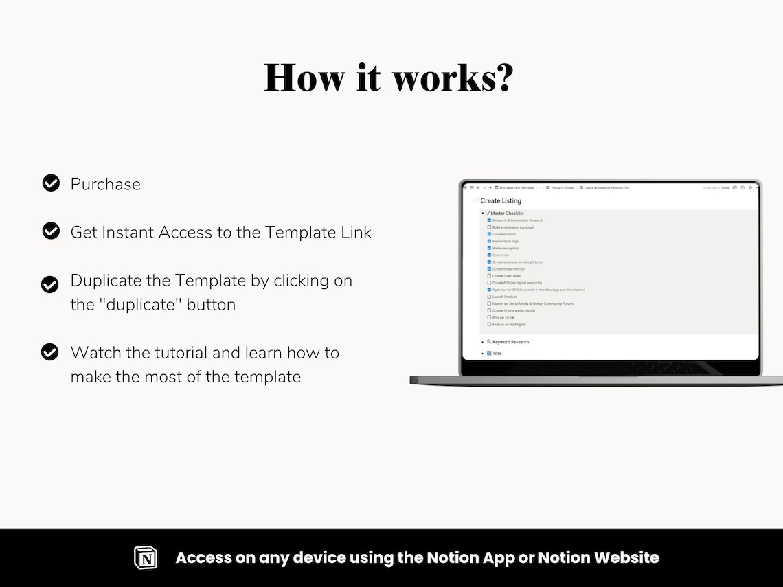 Notion Template Etsy Shop Planner, Notion Business Planner, Etsy Seller