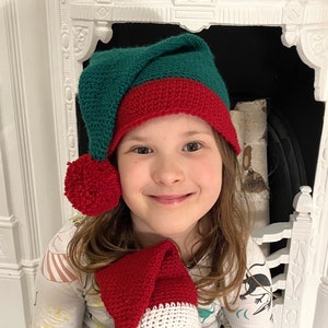 Crochet Christmas Elf hat for children