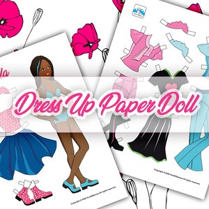 Printable Paper Doll Nala with Clothes and Accessories - Fun DIY Digital Download for Kids Activities & Crafts