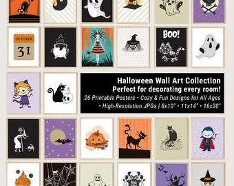 Halloween Printable Poster Set – Spooky Home Decor (Digital Download)