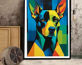 WPAP Dog Portrait – Geometric Pop Art Print (Digital Download)