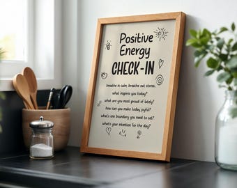 Motivational Self-Care Poster, Mindfulness Art Print, Minimalist Mental Health Wall Decor, Digital Download Printable