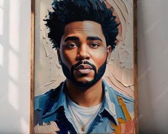 The Weeknd Wall Art Poster – After Hours Era Inspired Music Portrait, Modern Pop Star Decor