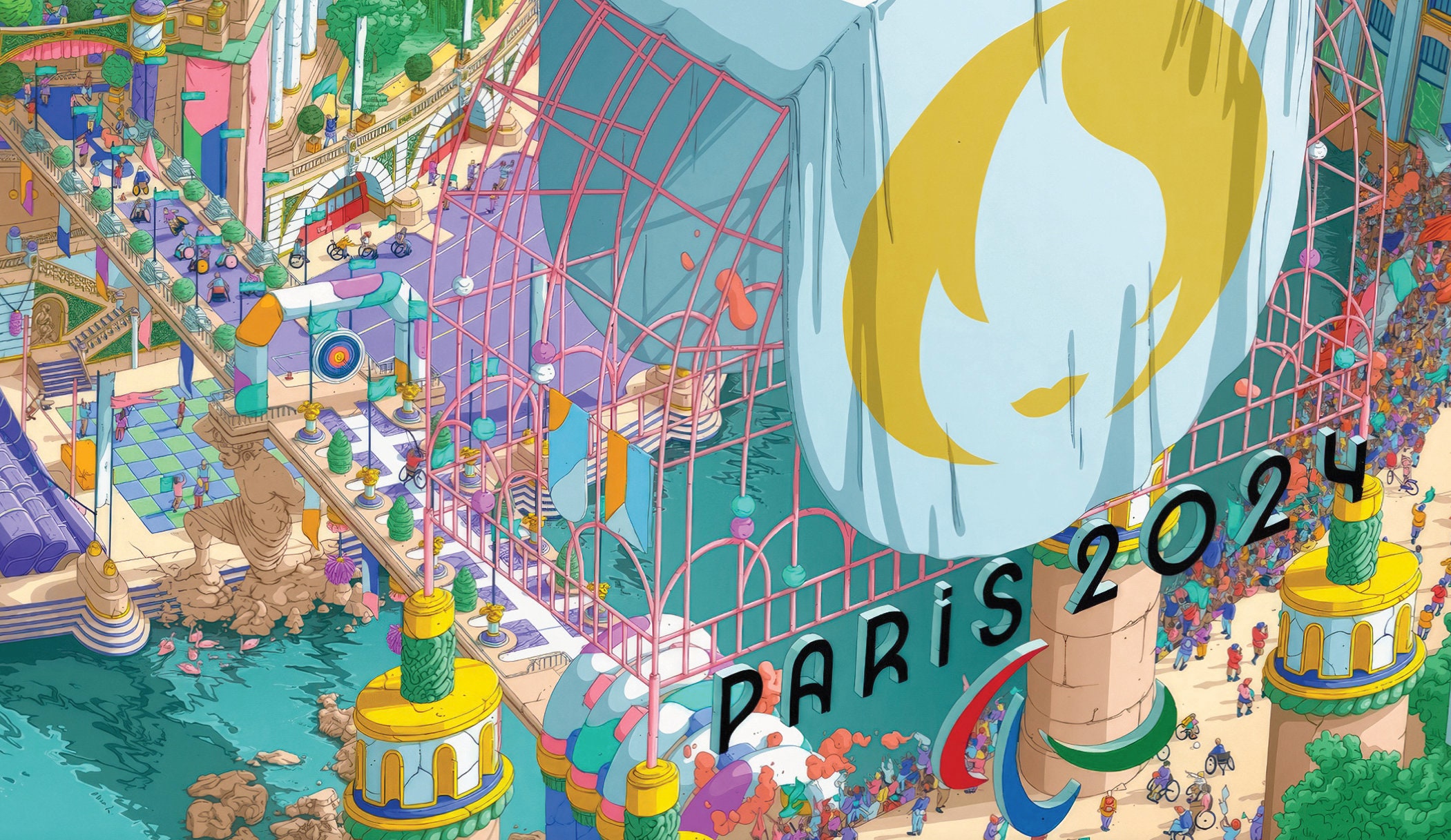 Paris 2024 Olympic and Paralympic Games Poster, Digital Download Poster