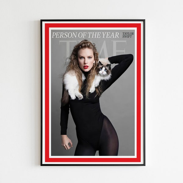 Affiche de la personnalité de l'année Taylor, affiche de couverture du magazine Taylor Time, Personnalité de l'année 2023 Taylor par le magazine TIME, cadeau Taylor pour fille