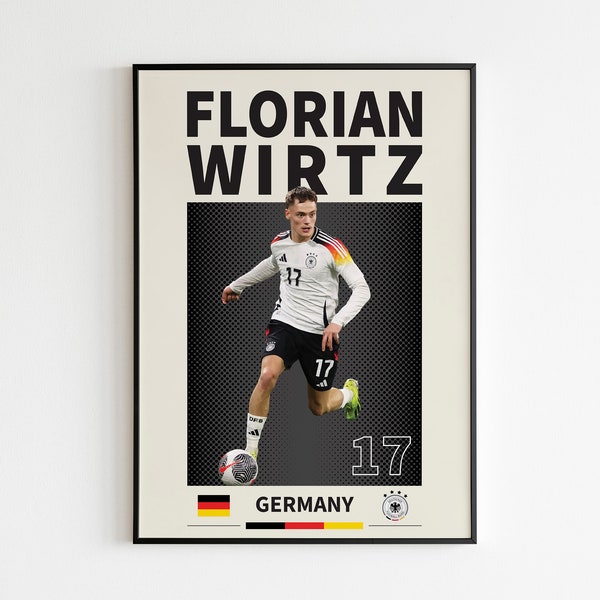 Florian Wirtz Poster, Florian Wirtz Bayer Leverkusen, Florian Wirtz Germany football team, Bayer 04 Leverkusen, Deutschland, Football Gift