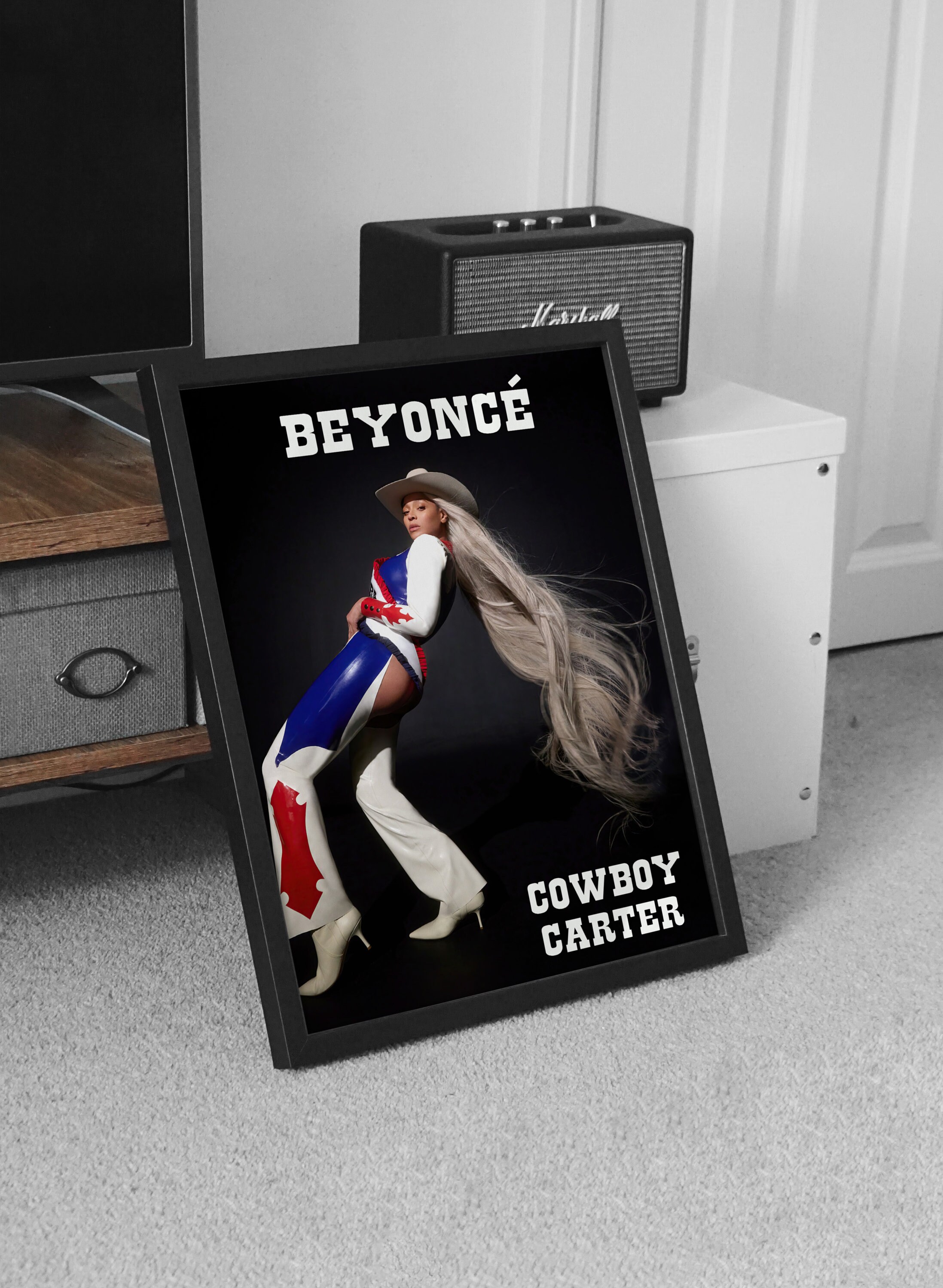 Discover Póster Beyoncé Cowboy Carter Álbum Nuevo 2024 Tour 90s Vintage Merch Regalo para Fan