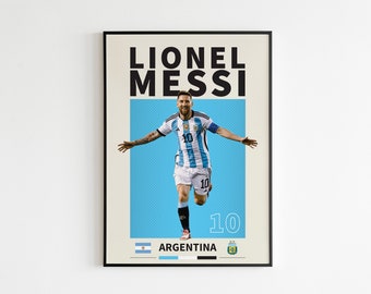 Lionel Messi Poster, Messi Poster, Soccer poster Minimalist, Messi Gift, Football Poster, Messi Prints, Gift Poster, Gift for him,Argentina