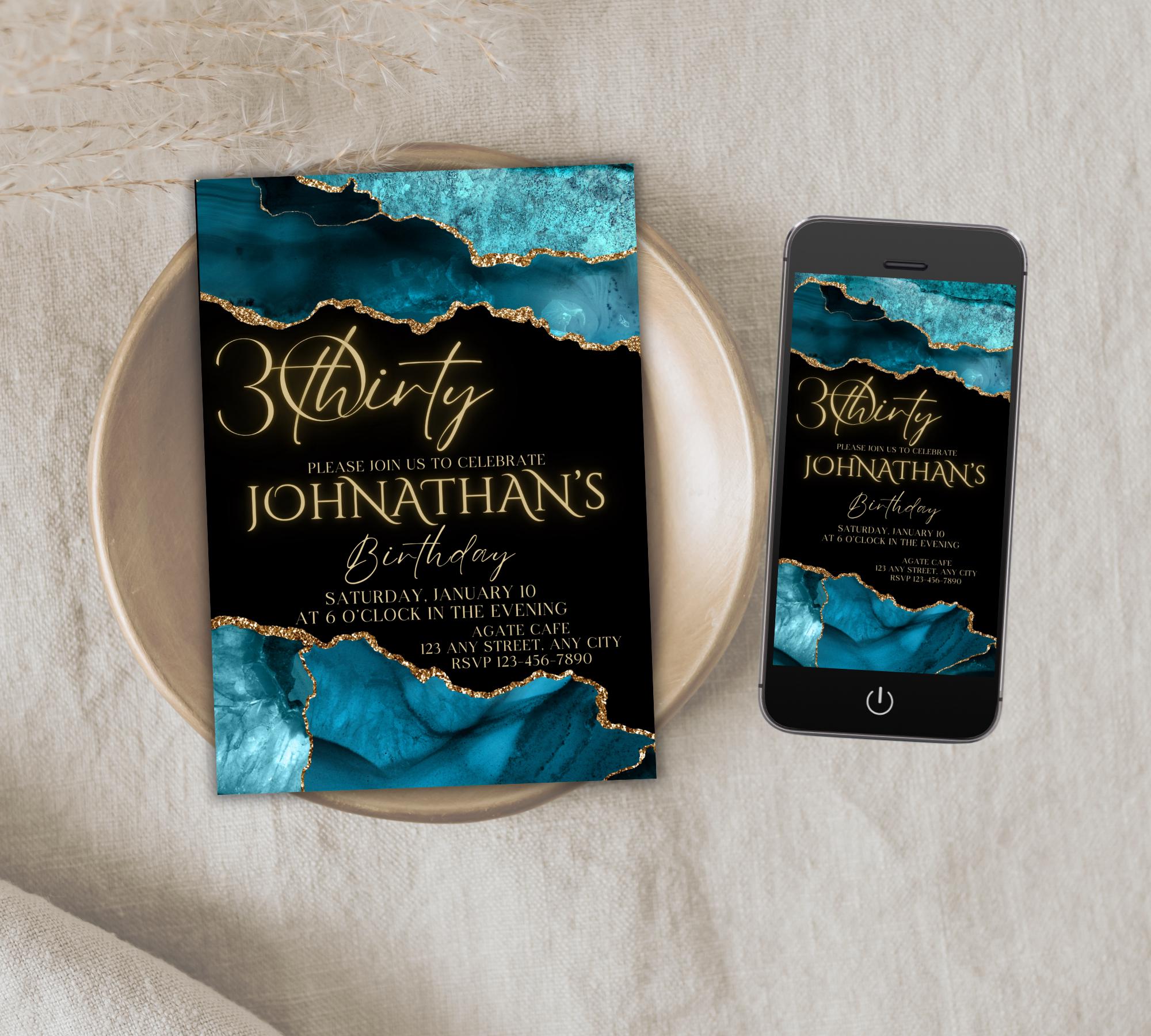 Invitación aguamarina - Etsy México, image size:2000x1800