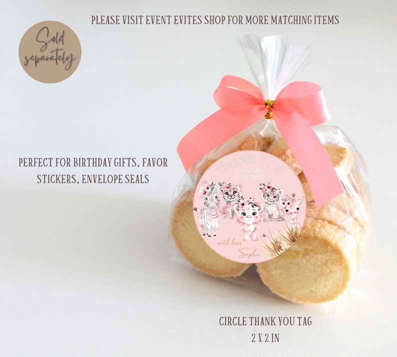 Editable Safari Animals Cupcake Toppers, Printable Girl Jungle Birthday